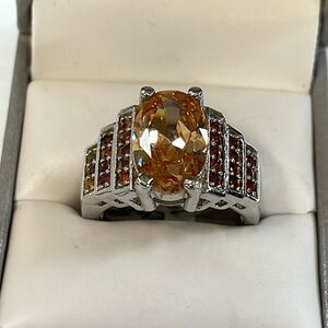 Mystic Topaz 925 Ring Sz 8 1/2